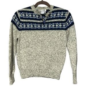 Vintage Northern Isles Kids Fair Isle Wool Sweater Children's Large